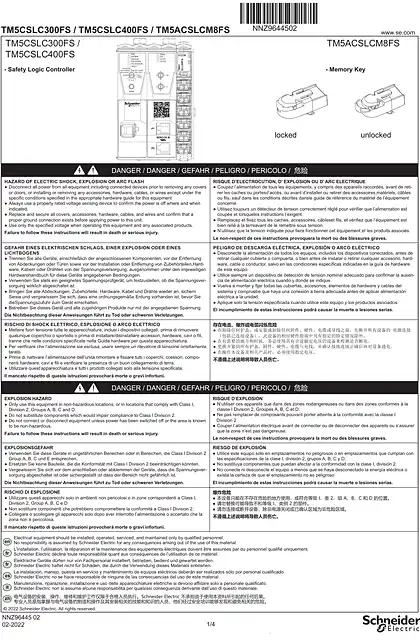 schneider施耐德TM5CSLCx00FS Safety Logic Controller_ 说明书